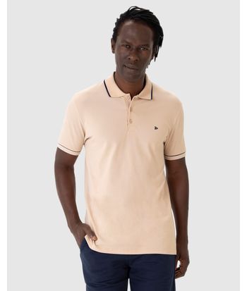 Camisa Polo Básica Masculina Bordada Em Piquet Stretch