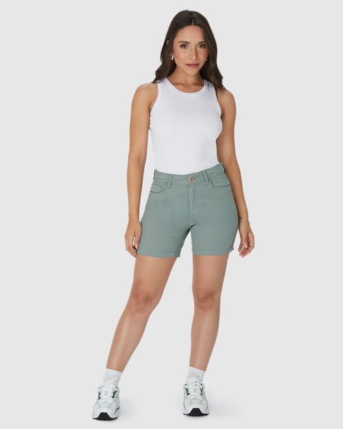 Bermuda Feminina Comfort Em Sarja Com Elastano