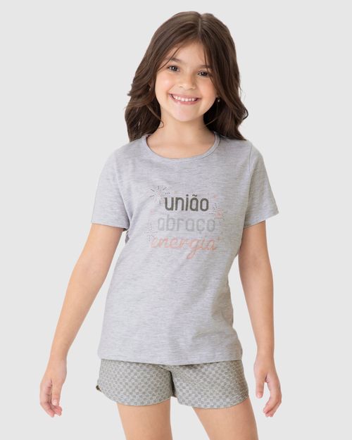 Pijama Infantil Menina União Abraço Energia Em Algodão Malwee Kids
