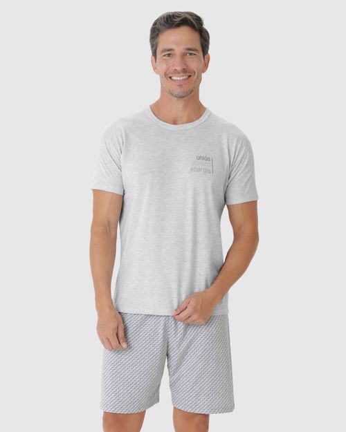 Pijama Masculino União Abraço Energia Em Algodão