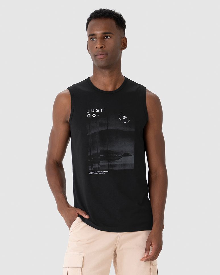 Regata Masculina Just Go Em Algodão