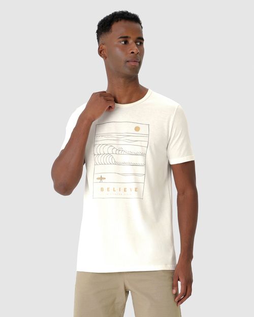 Camiseta Masculina Believe Em Algodão