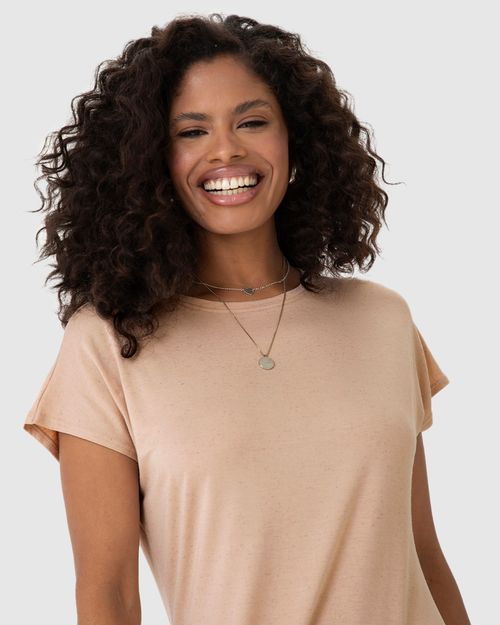 Vestido Midi Feminino Fenda Lateral Em Malha Viscolinho Stretch
