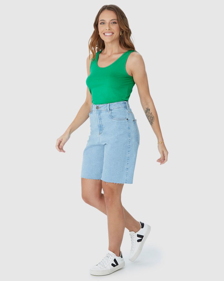 Regata Básica Feminina Decote U Em Viscose Botonê