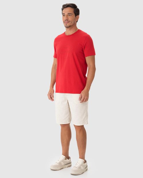 Camiseta Masculina Estampa Alto Relevo Em Algodão