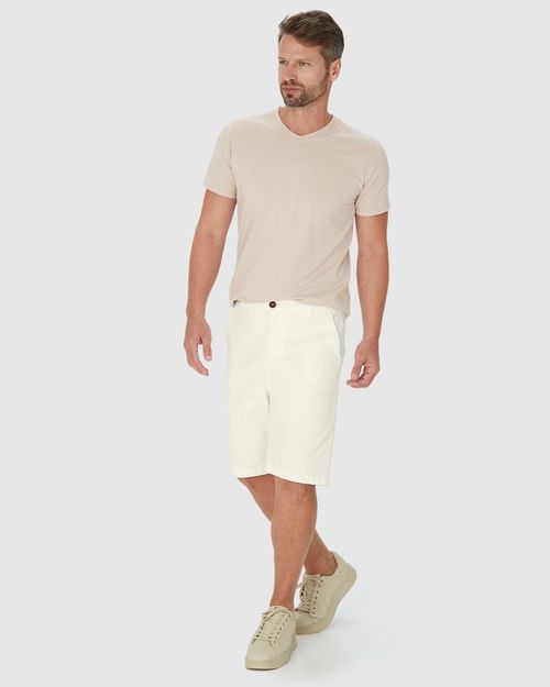 Bermuda Tradicional Masculina Em Sarja Com Elastano