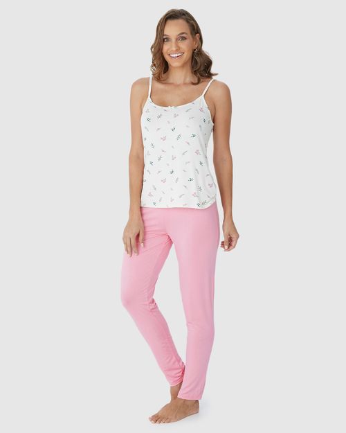 Calça Feminina De Pijama Em Malha Viscose Stretch