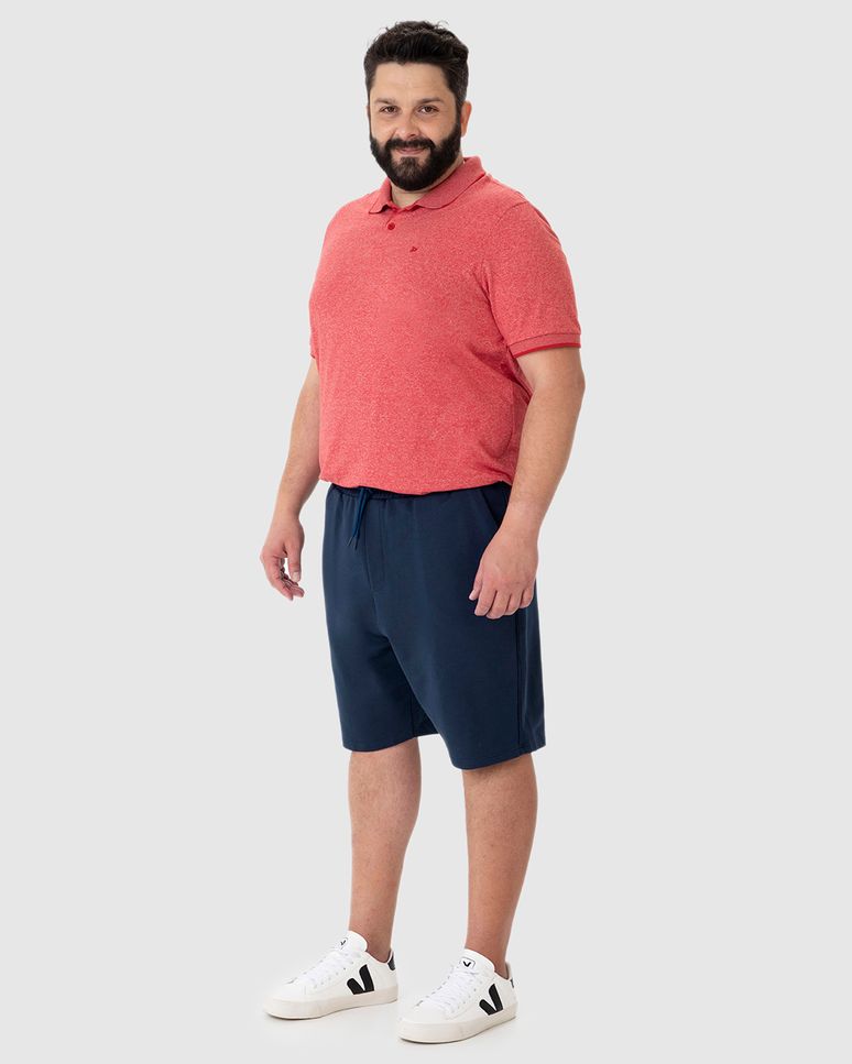 Bermuda Masculina Plus Size Listra Lateral Em Moletom
