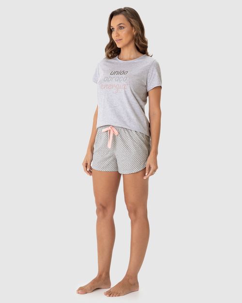 Pijama Feminino União Abraço Energia Em Algodão