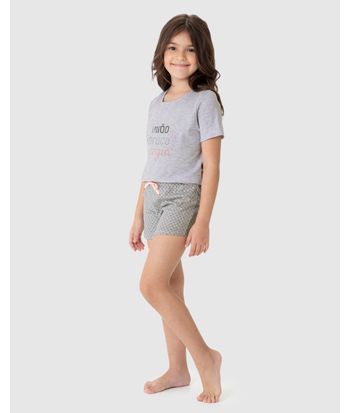 Pijama Infantil Menina União Abraço Energia Em Algodão Malwee Kids