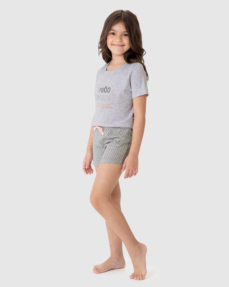 Pijama Infantil Menina União Abraço Energia Em Algodão Malwee Kids