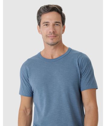 Pijama Masculino Camiseta Em Malha Listrada Eco