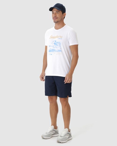 Camiseta Masculina Seashore Em Algodão
