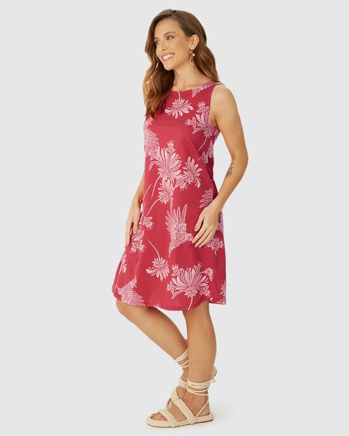 Vestido Feminino Regata Estampado Em Algodão