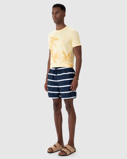 Shorts Masculino Dupla Face Estampado Em Tafetá