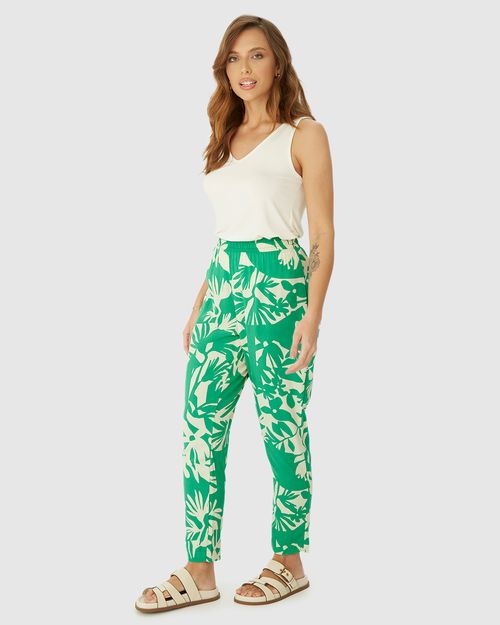 Calça Jogger Feminina Cintura Elástica Em Viscose