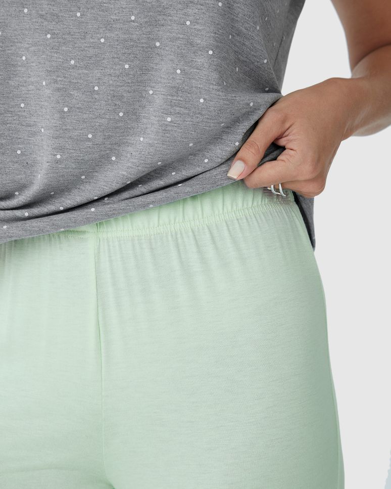 Calça Feminina De Pijama Em Malha Viscose Stretch