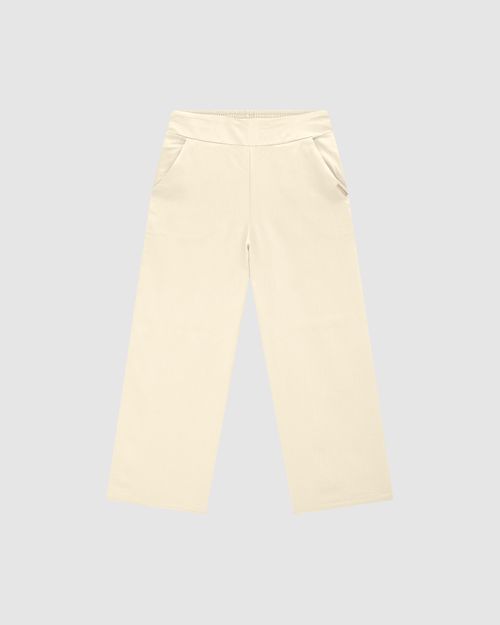 Calça Menina Wide Leg Em Viscose Lurex - Carinhoso