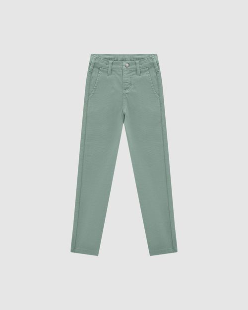Calça Menino Chino Cintura Média Em Sarja Com Elastano - Carinhoso