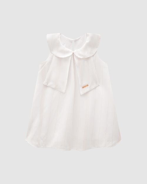 Vestido Menina Gola Diferenciada Em Viscose Lurex - Carinhoso