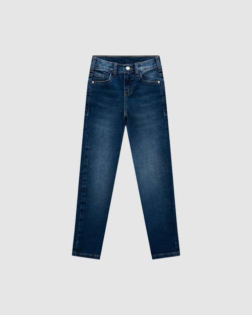 Calça Menino Skinny Bolso Funcional Em Jeans Com Elastano - Carinhoso