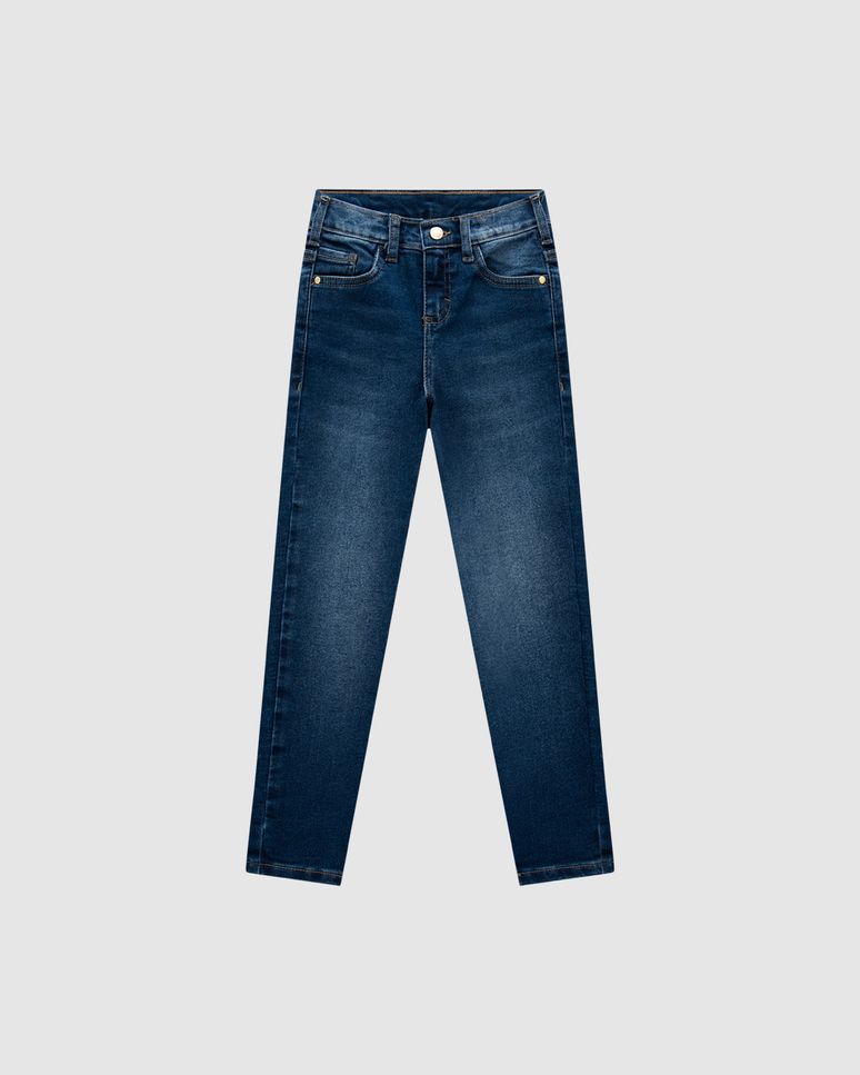 Calça Menino Skinny Bolso Funcional Em Jeans Com Elastano - Carinhoso