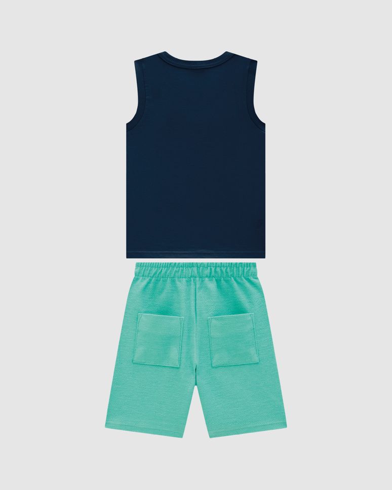Conjunto Menino Regata Follow The Waves Em Algodão - Carinhoso