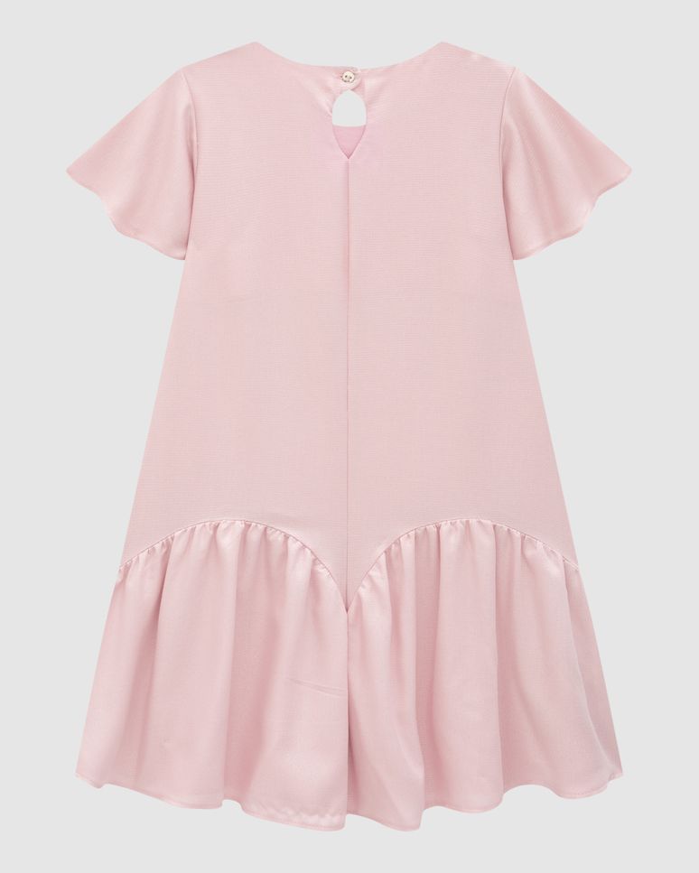 Vestido Menina Amplo Manga Godê Em Viscose Lurex - Carinhoso