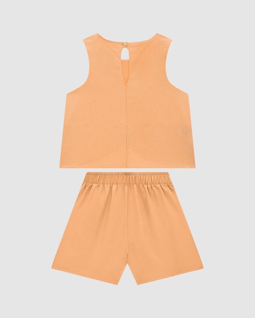 Conjunto Menina Regata Detalhe Transpassado Em Viscose Lurex - Carinhoso