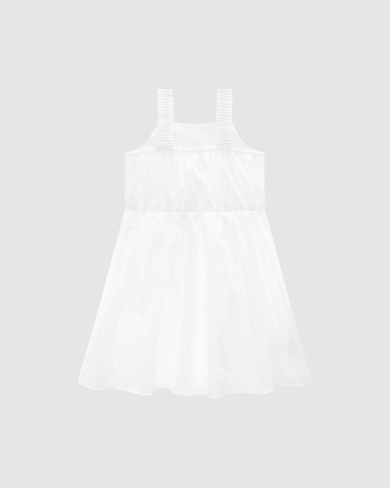 Vestido Menina Detalhe Transpassado Em Algodão Stretch - Carinhoso