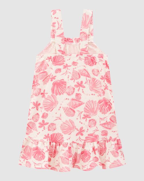 Vestido Menina Estampa Floral Em Viscolinho Texturizado - Carinhoso