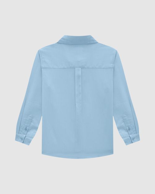 Camisa Menino Tradicional Manga Longa Em Algodão Texturizado Carinhoso
