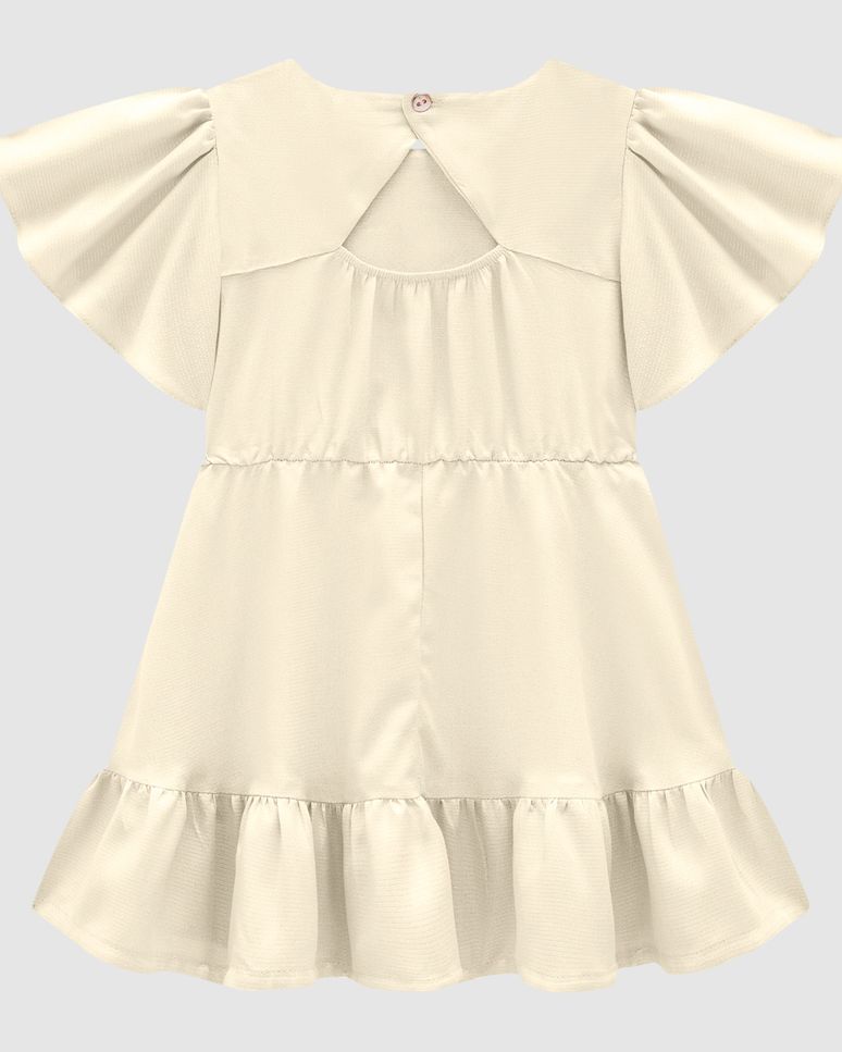 Vestido Menina Bordado Lantejoulas Em Viscose Lurex - Carinhoso