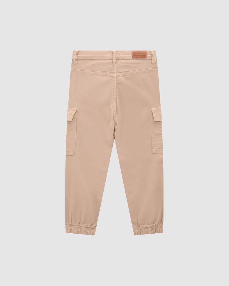 Calça Menino Jogger Cargo Em Sarja - Carinhoso
