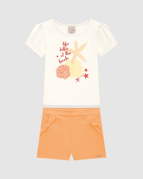 Conjunto Menina Life’s Better At The Beach - Carinhoso