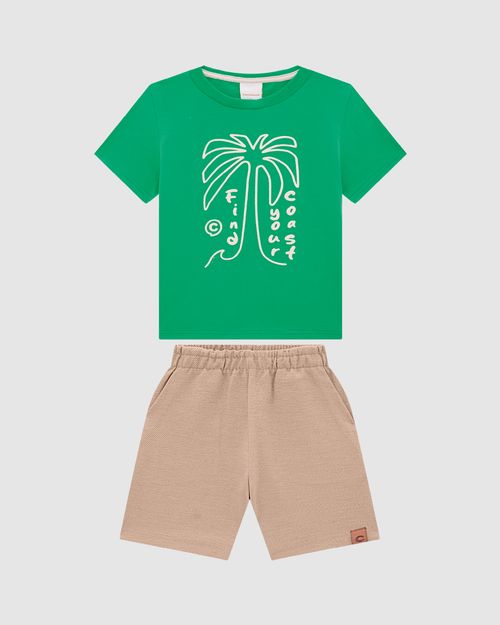Conjunto Menino Find Your Coast Em Algodão - Carinhoso