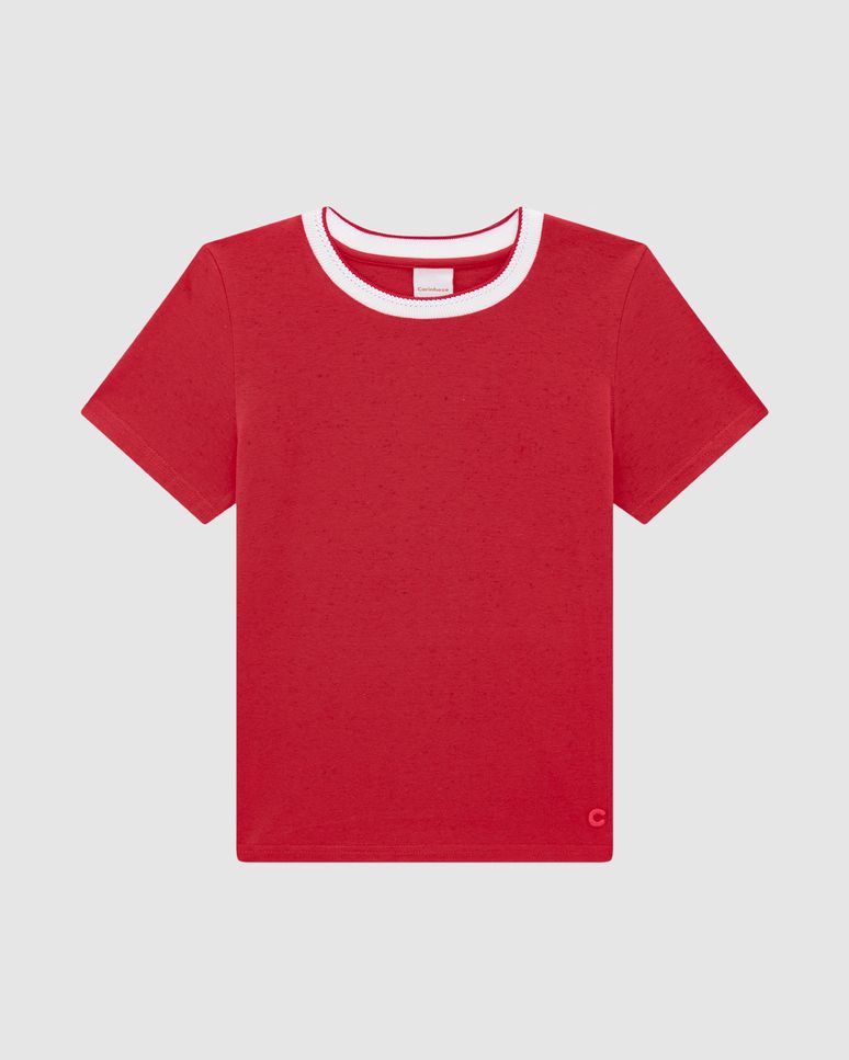 Camiseta Menino Gola Retilínea Em Malha Botonê - Carinhoso