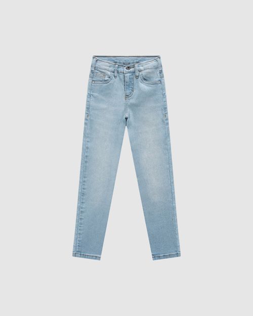 Calça Menino Skinny Bolso Funcional Em Jeans Com Elastano - Carinhoso