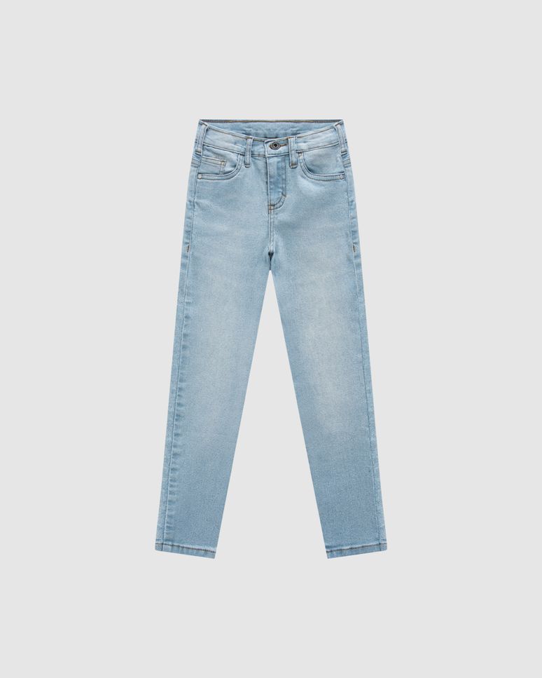 Calça Menino Skinny Bolso Funcional Em Jeans Com Elastano - Carinhoso