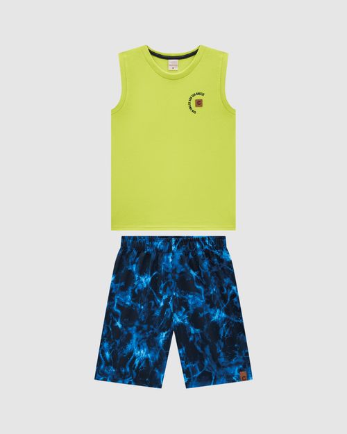 Conjunto Menino Regata Sun, Smiles And Sea Breeze Em Algodão - Carinhoso