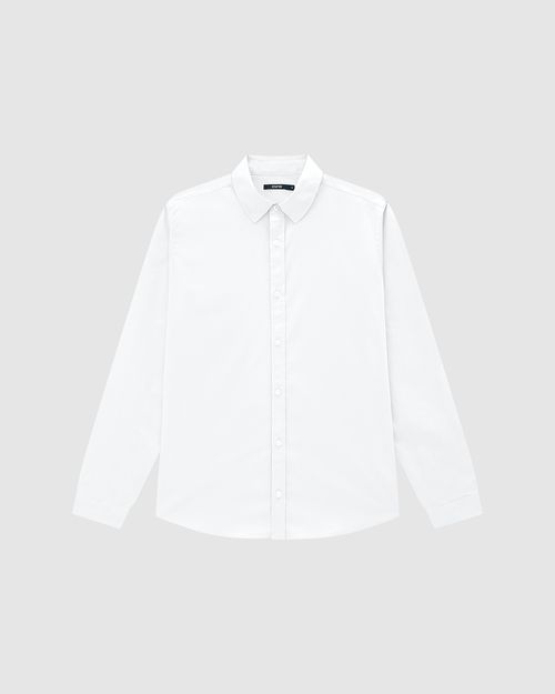 Camisa Masculina Abotoamento Frontal Em Popeline - ENFIM