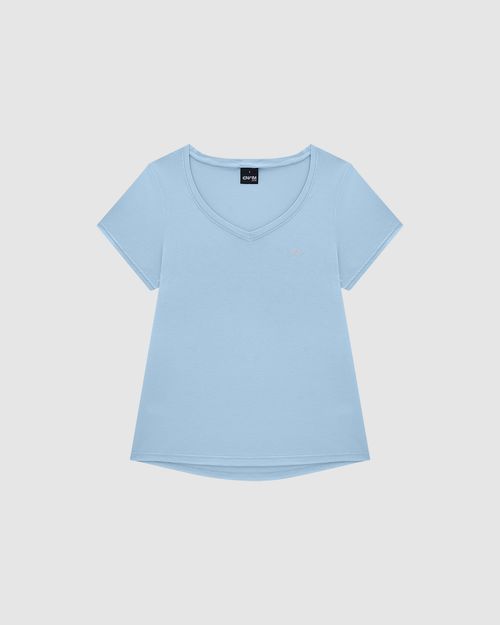 Blusa Slim Feminina Manga Curta Em Viscose Stretch - ENFIM