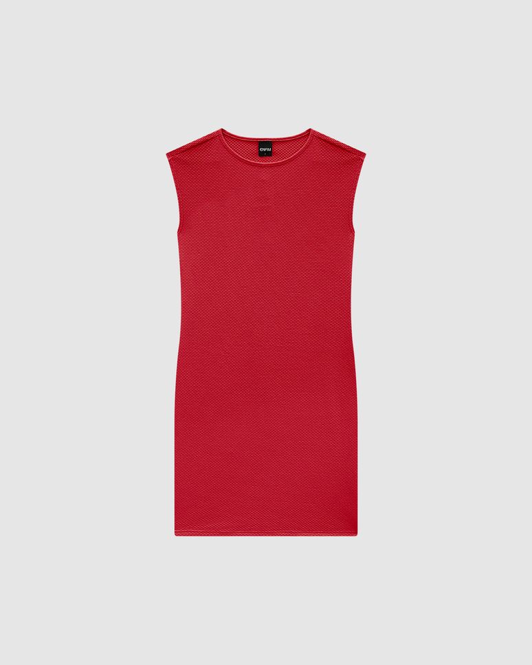 Vestido Justo Feminino Com Cava Deslocada Em Malha Texturizada - ENFIM