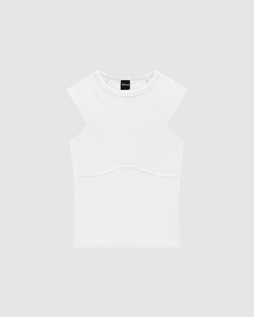 Blusa Justa Feminina Cava Raglan Em Ribana - ENFIM