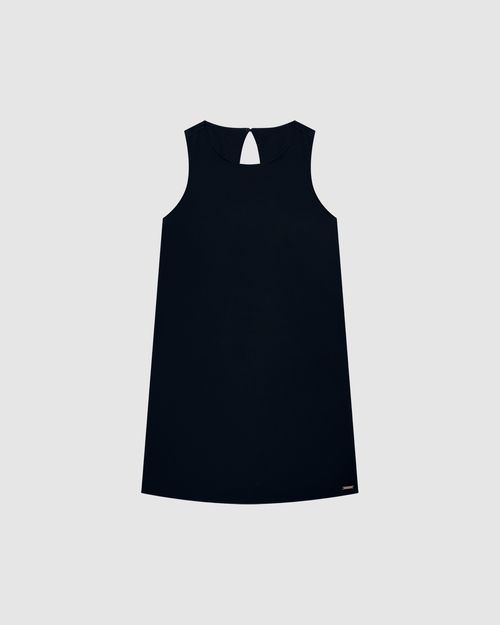 Vestido Reto Feminino Abertura Costas Em Viscolinho - ENFIM