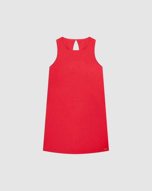 Vestido Reto Feminino Abertura Costas Em Viscolinho - ENFIM