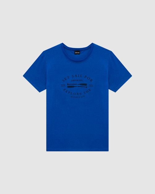 Camiseta Masculina Slim Set Sail For Adventure Em Malha Linho - ENFIM