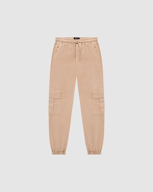 Calça Masculina Jogger Cargo Cós Elástico Em Sarja - ENFIM