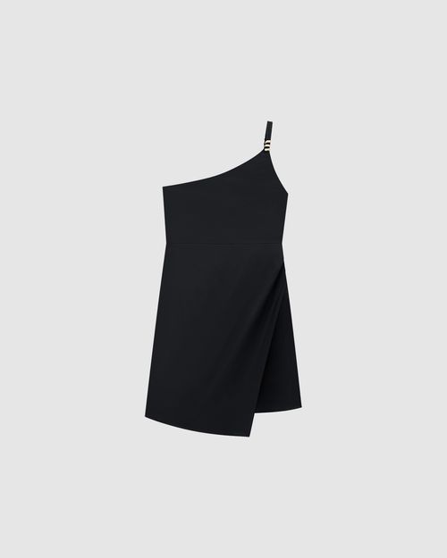 Vestido Feminino Assimétrico Decote Ombro Só Em Algodão Stretch - ENFIM