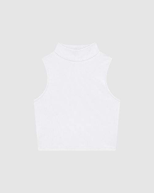 Regata Cropped Feminina Gola Alta Em Ribana - ENFIM